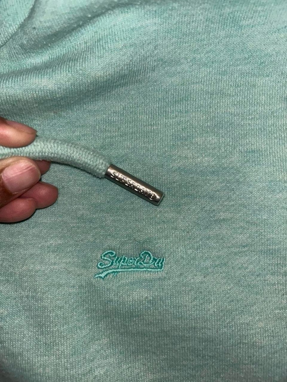 Superdry Mint Green Hooded Sweatshirt size xsmall - Picture 4 of 6